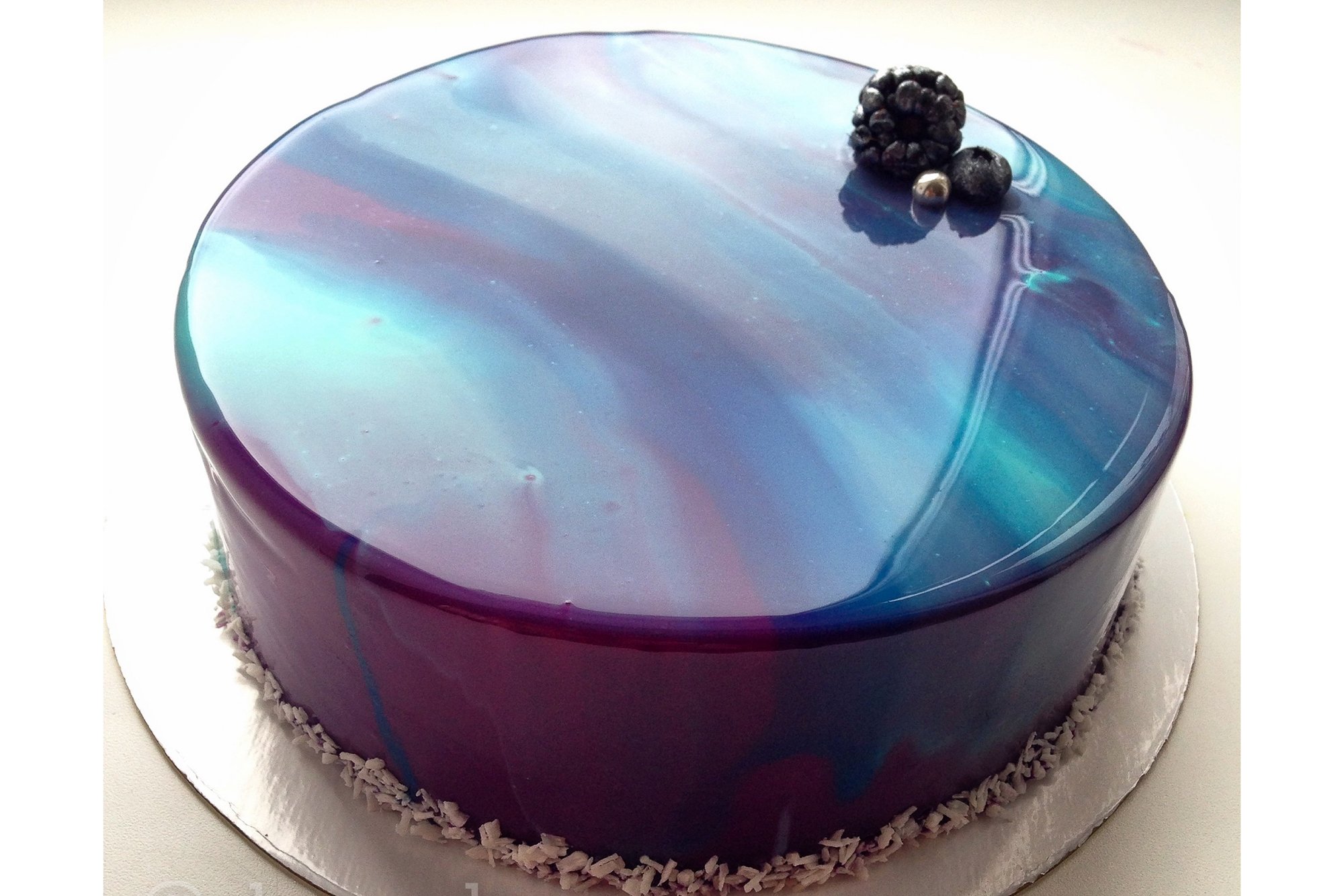 Aurora Borealis Decorated Cake