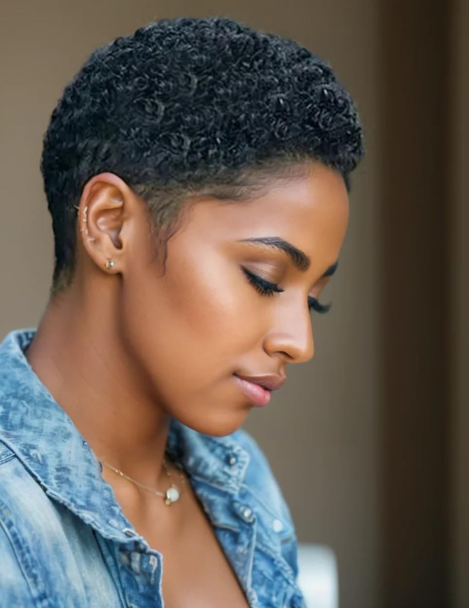 women's short afro hair