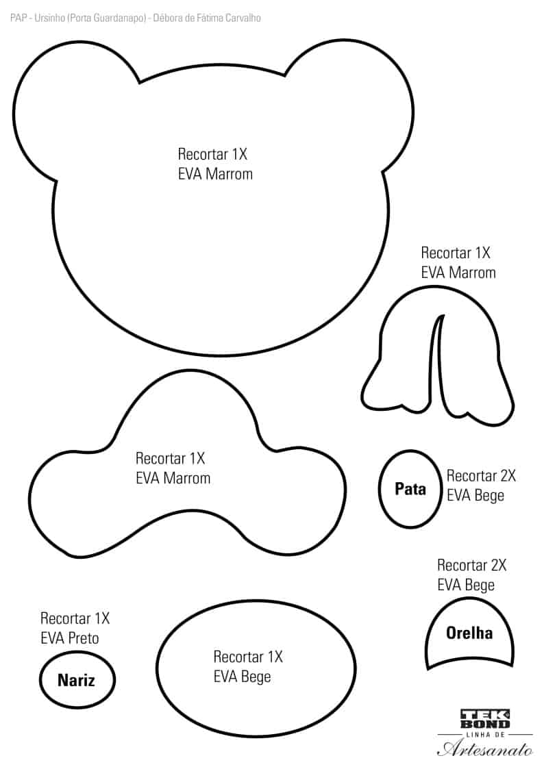 Moldes De Ursos De Eva