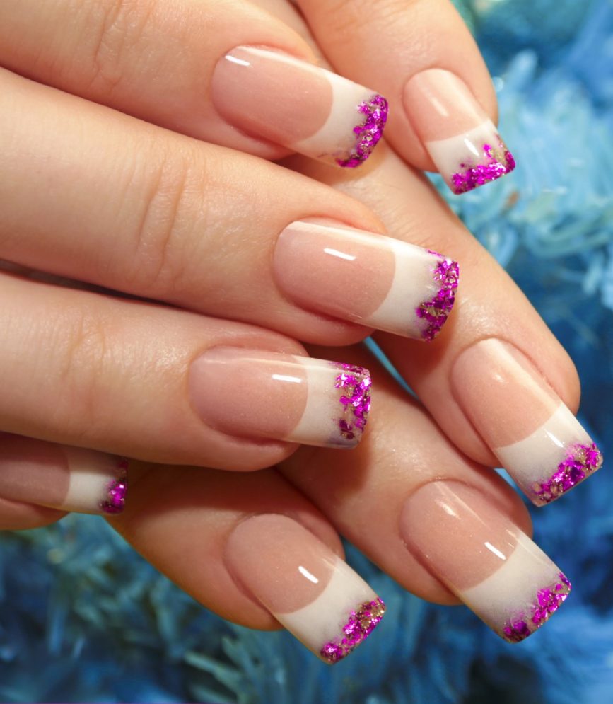 Decorated French Nails