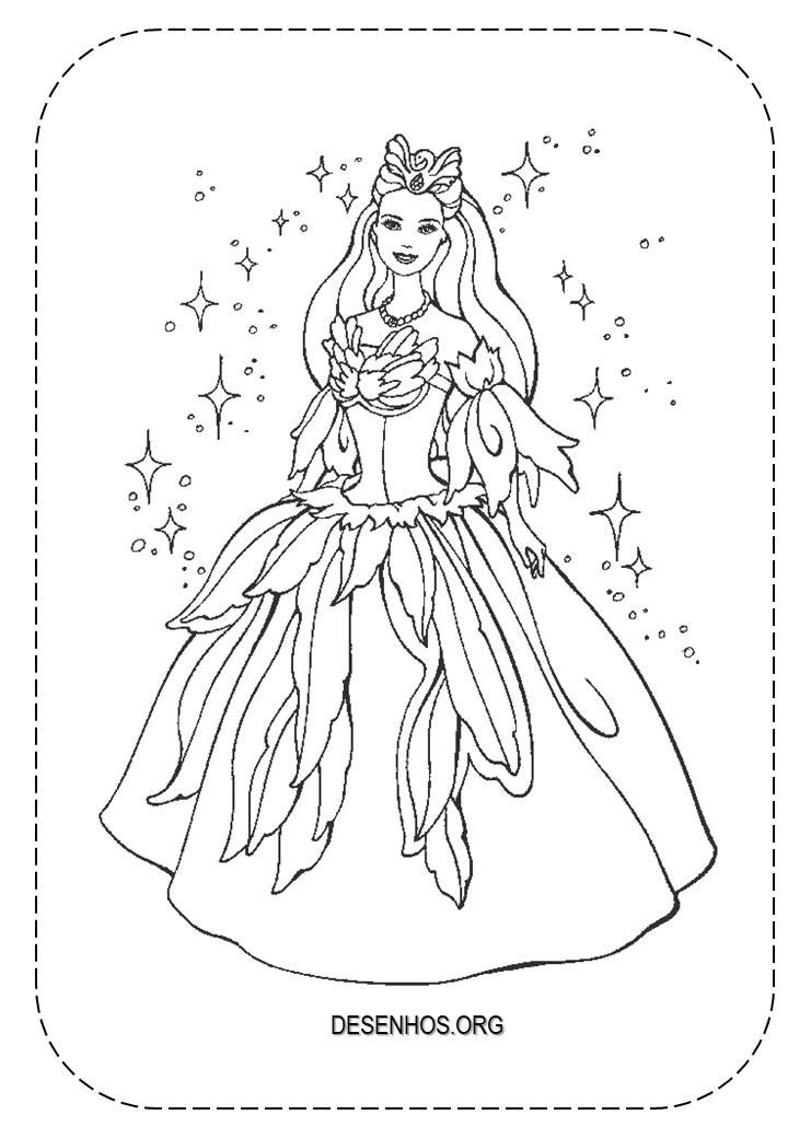 Desenho da Barbie para Colorir