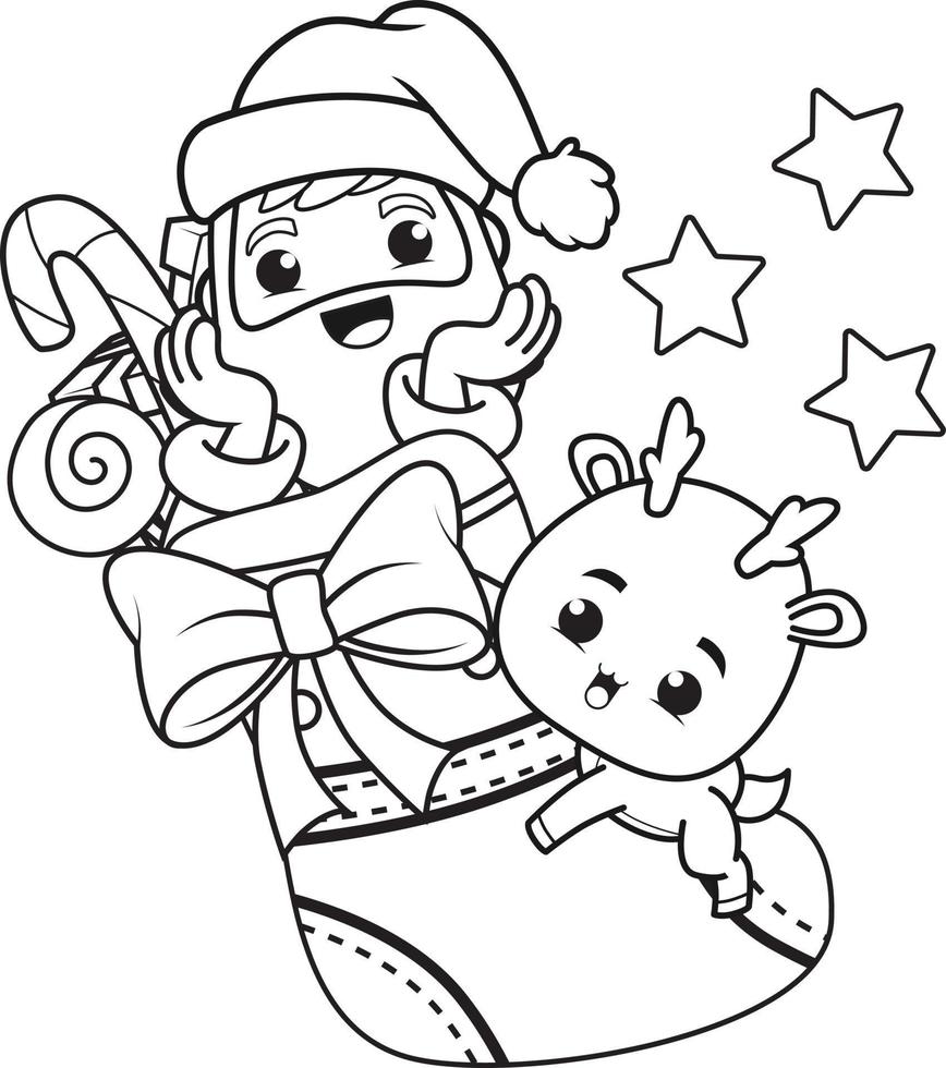 Papai Noel para Colorir