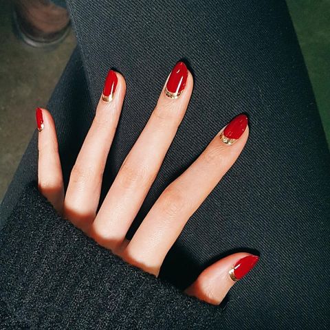 Red Decorated Nail