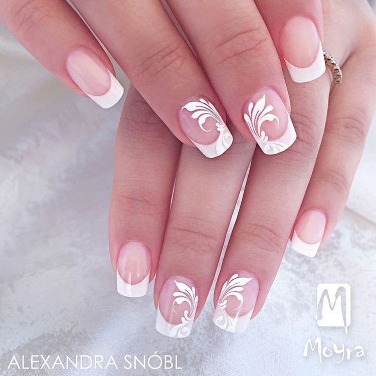 Decorated French Nails