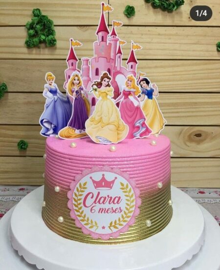 Bolo Decorado Princesas Da Disney