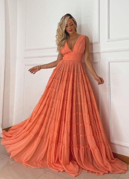 maquiagem-para-vestido-laranja