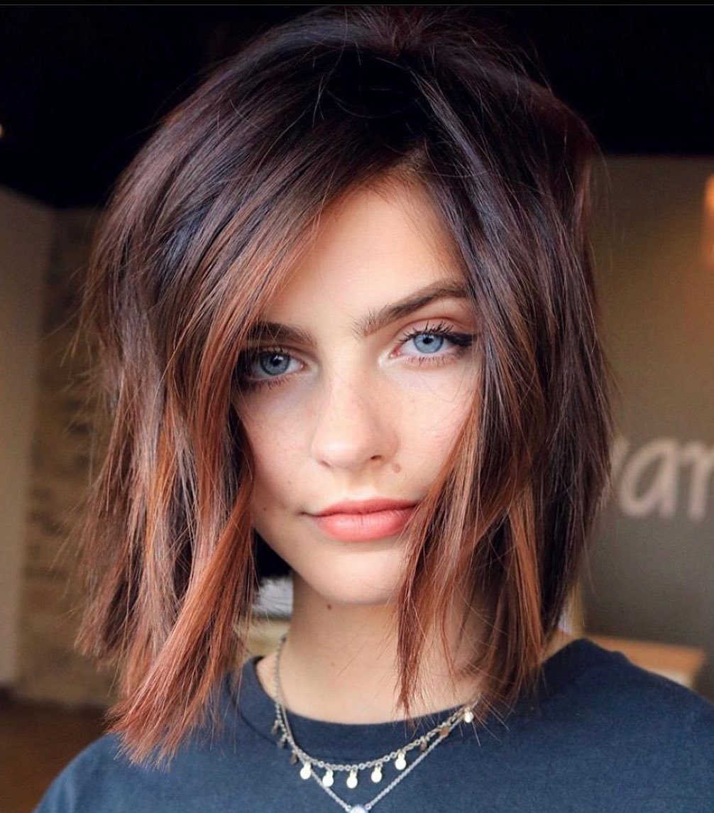 Bright Brunette With Short Hair