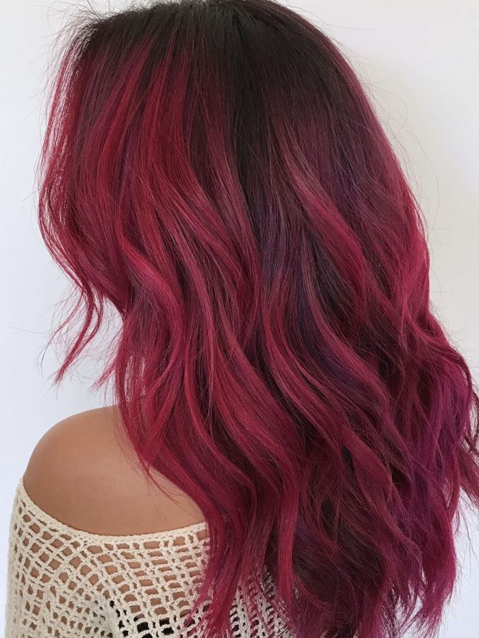 ombre hair red