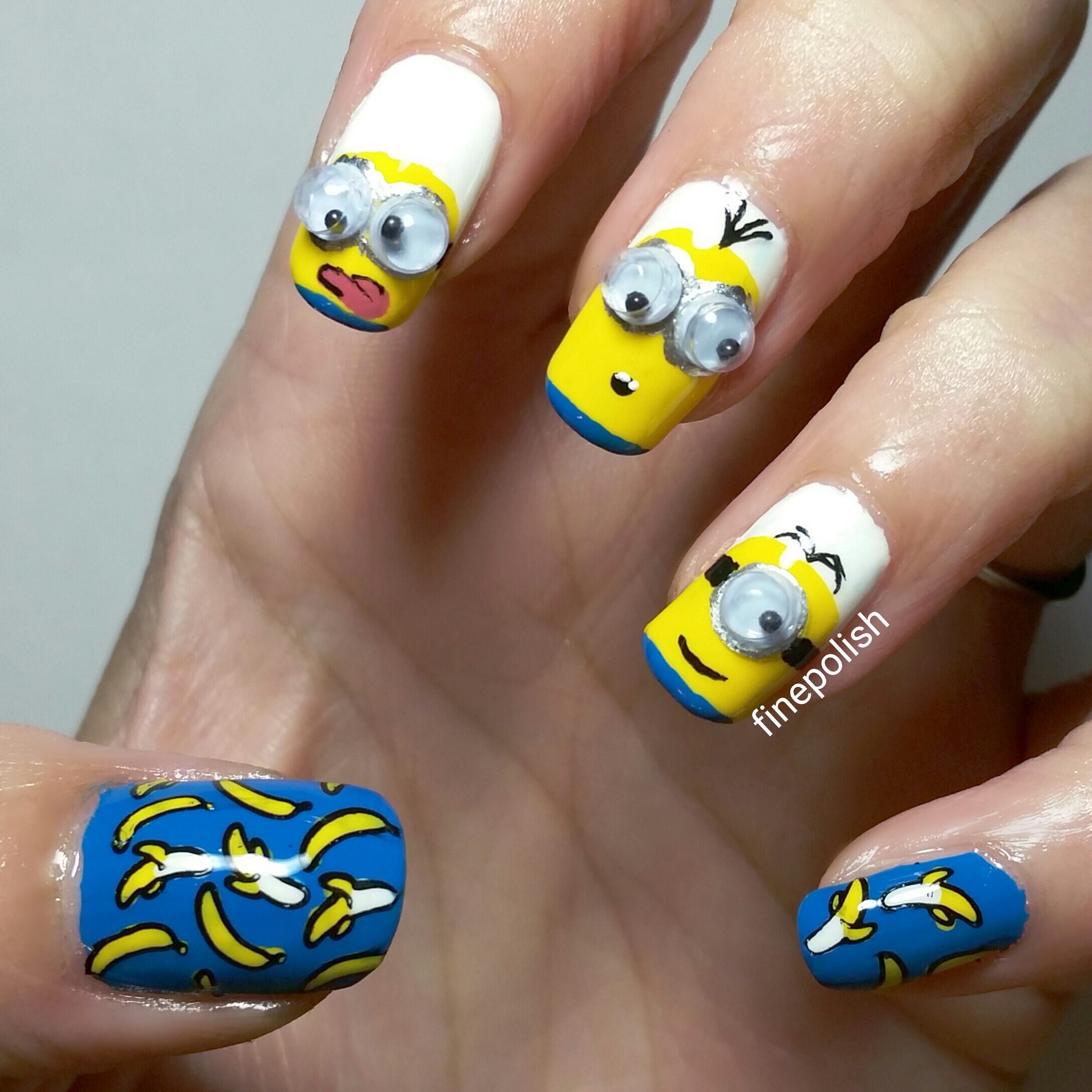 Minions Decorated Nail