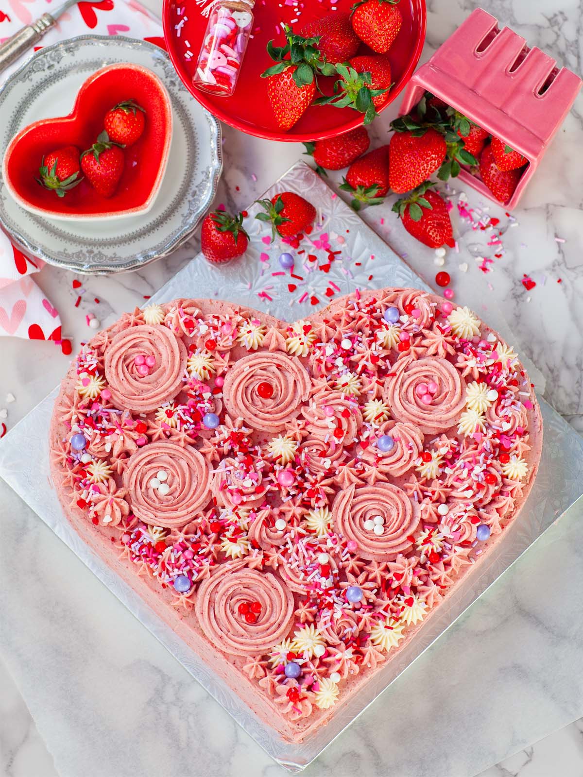 Heart Decorated Cake