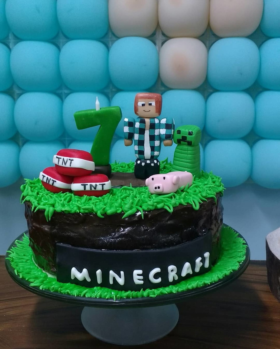 Bolo Decorado Minecraft