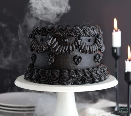 Black Decorated Cake