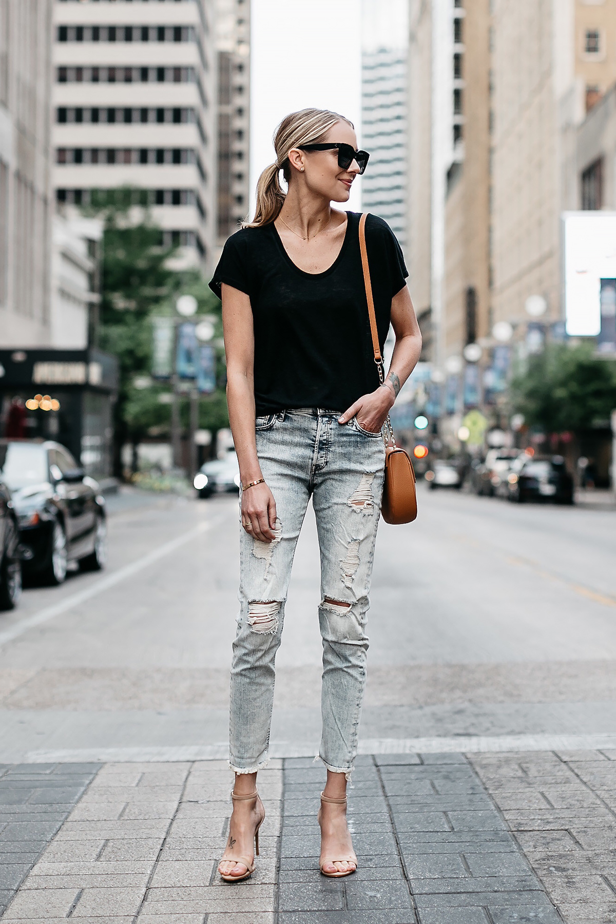 Fashion Look with Women's Black T