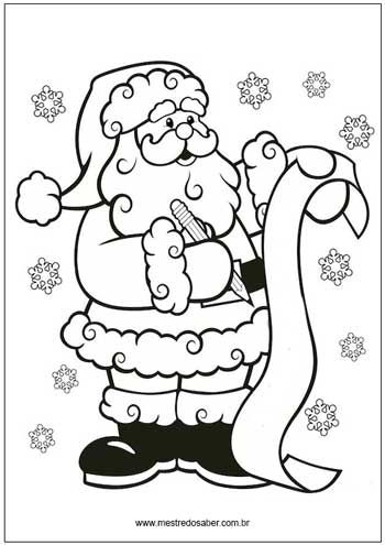 Papai Noel para Colorir