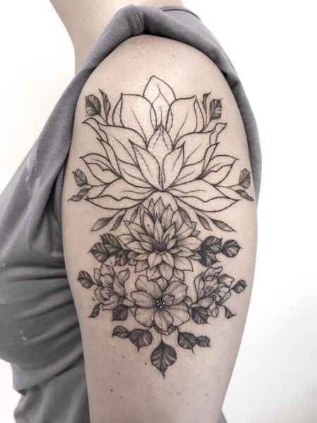 tatuagem-feminina-floral