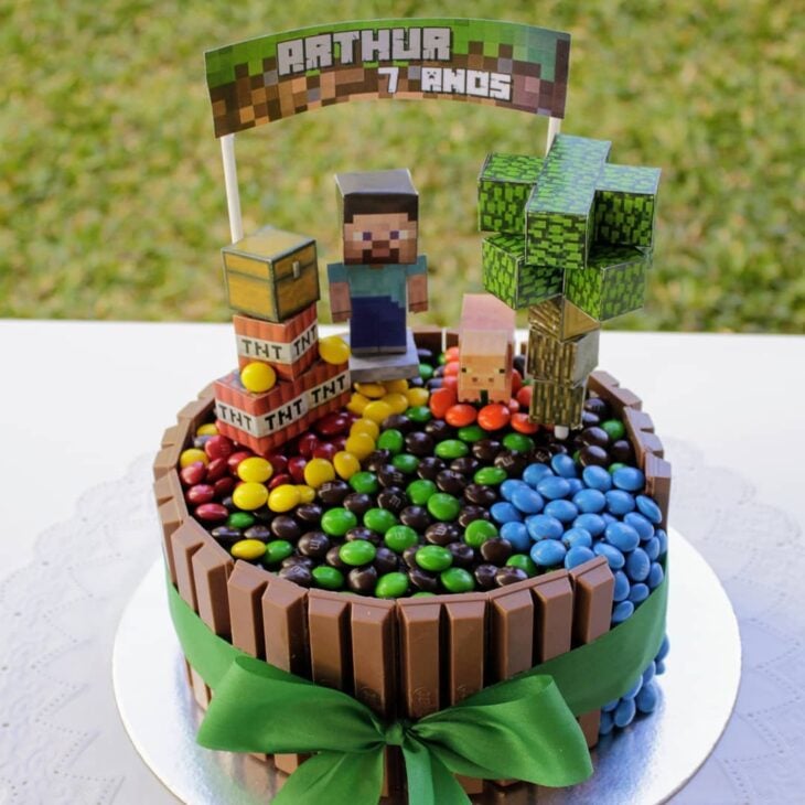 Bolo Decorado Minecraft