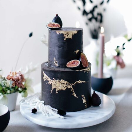 Black Decorated Cake