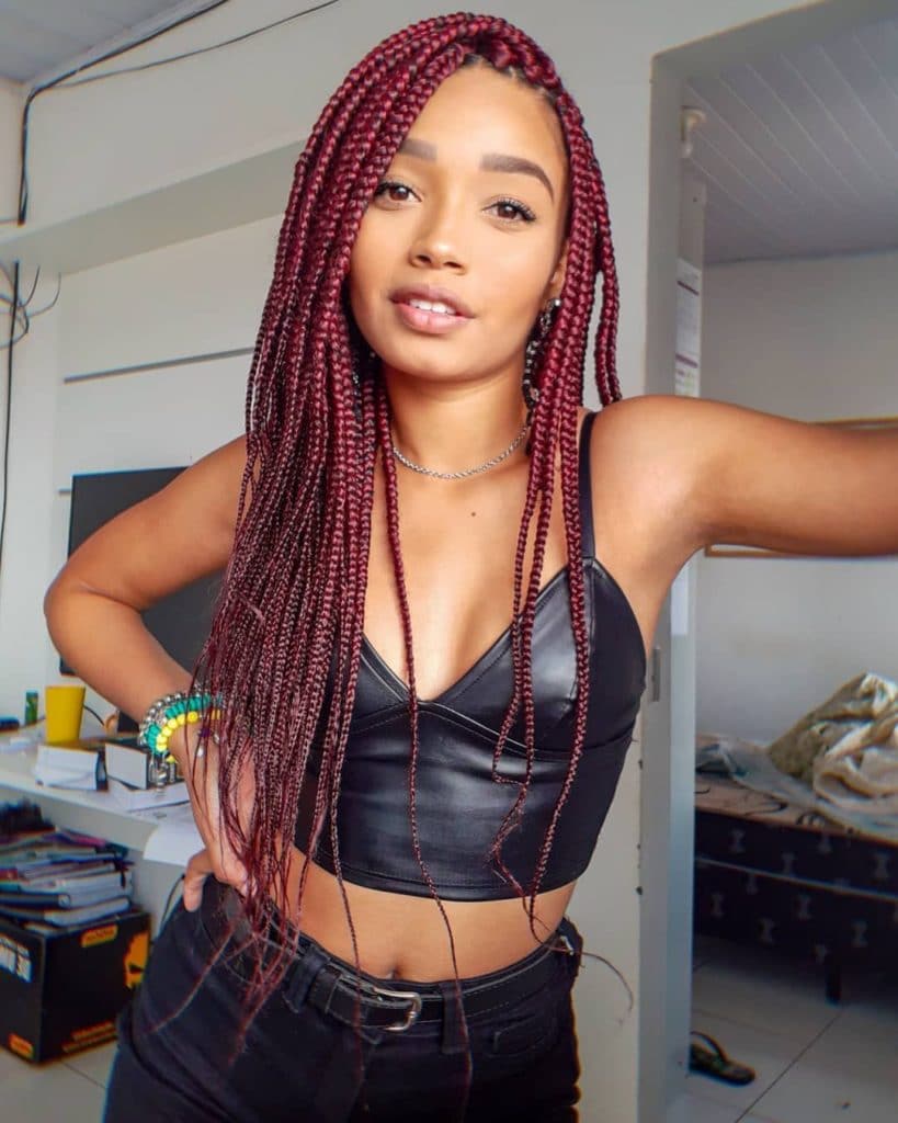 Box Braids Vermelho