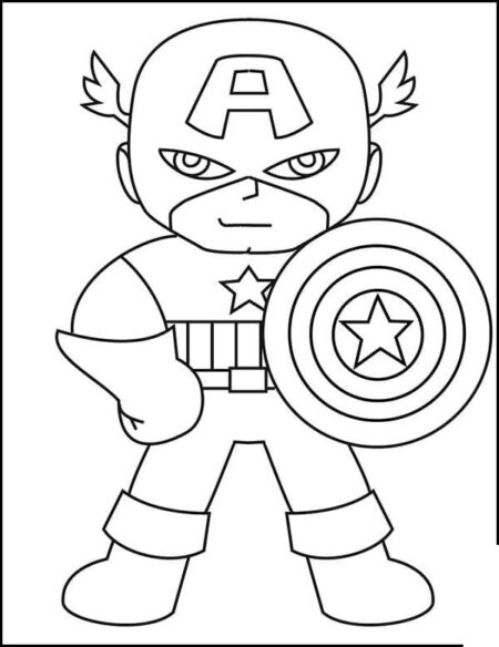 desenho-para-colorir-capitao-america