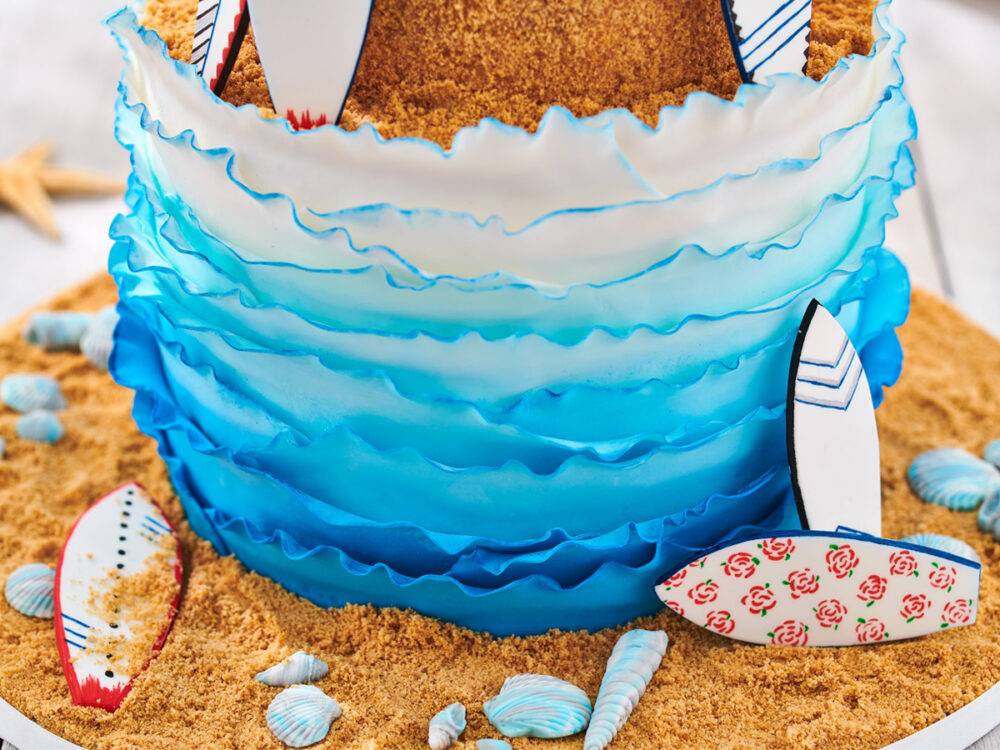 Decorated Surf Cake