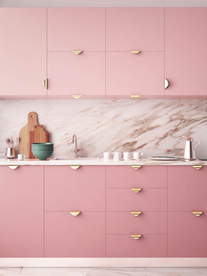 Decoration of Pink Kitchens