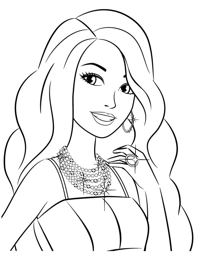 Desenho da Barbie para Colorir