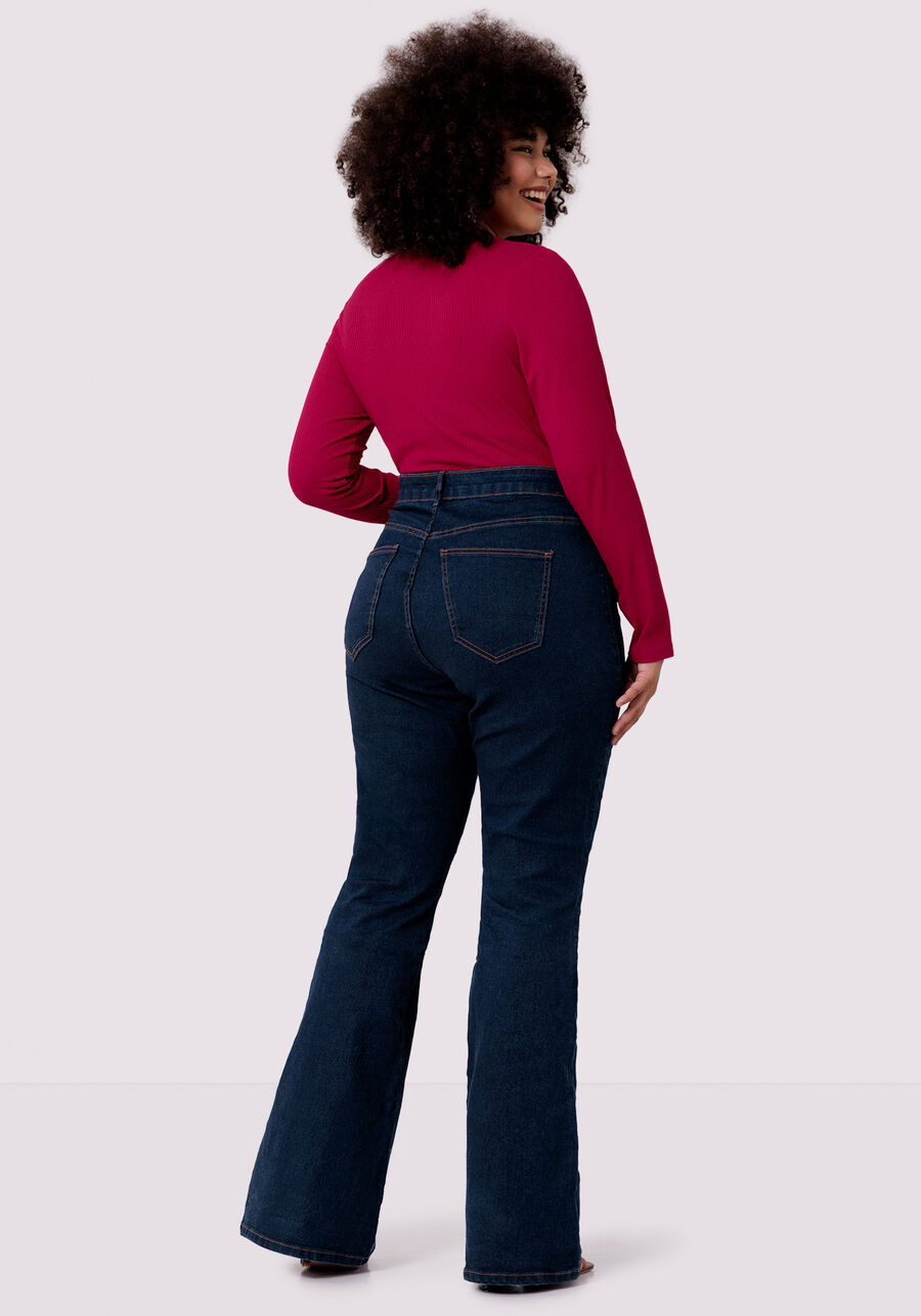 calça flare plus size