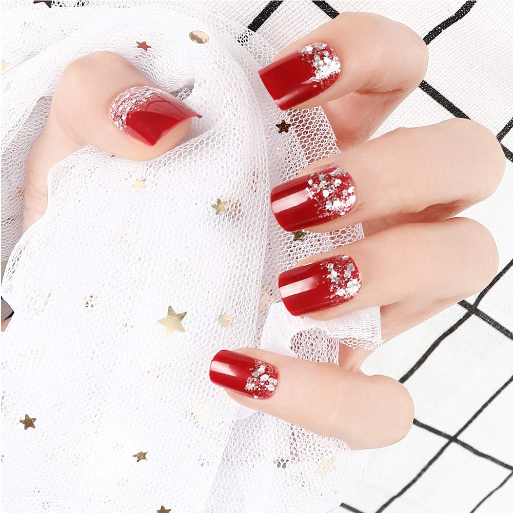 Red Decorated Nail