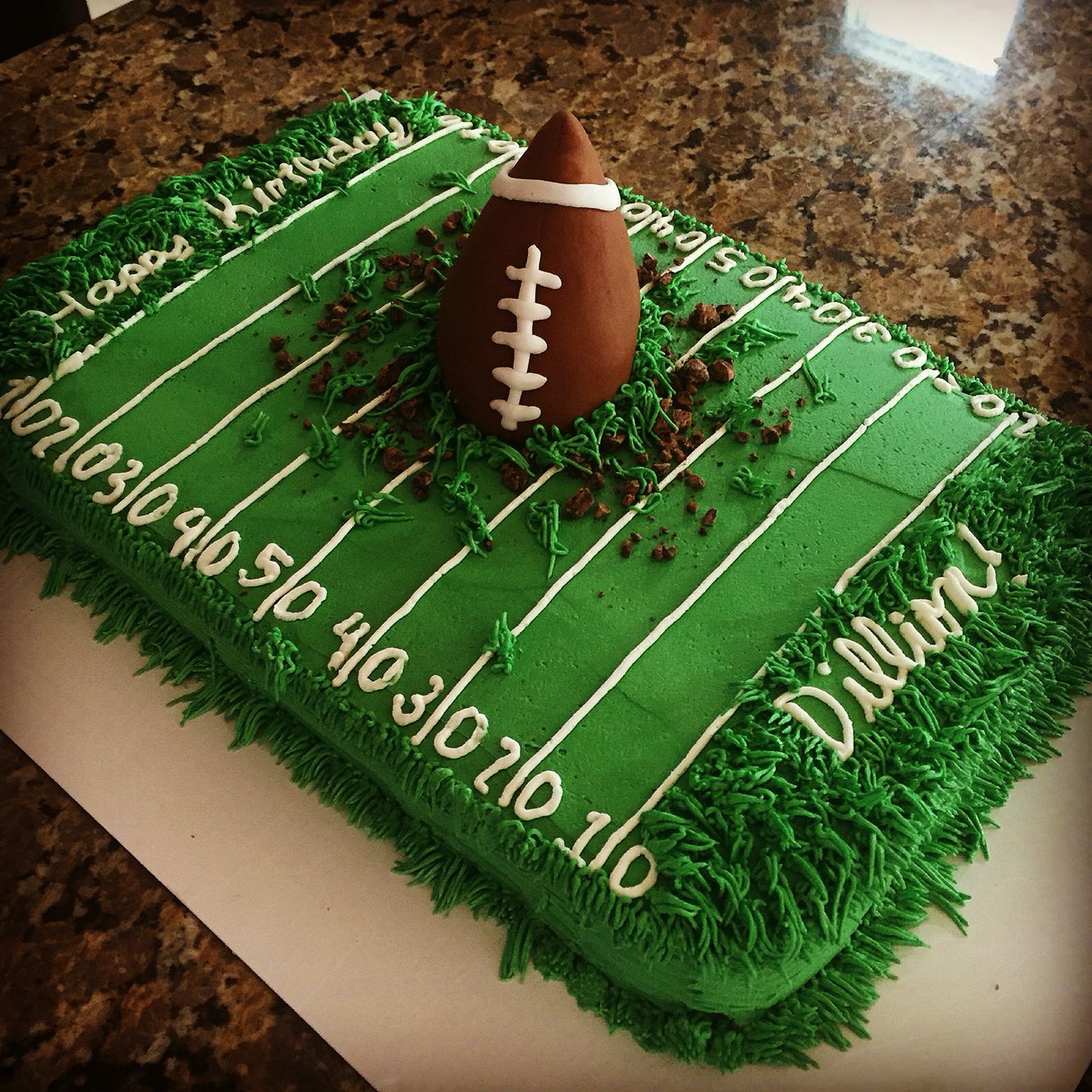 Football Field Decorated Cake