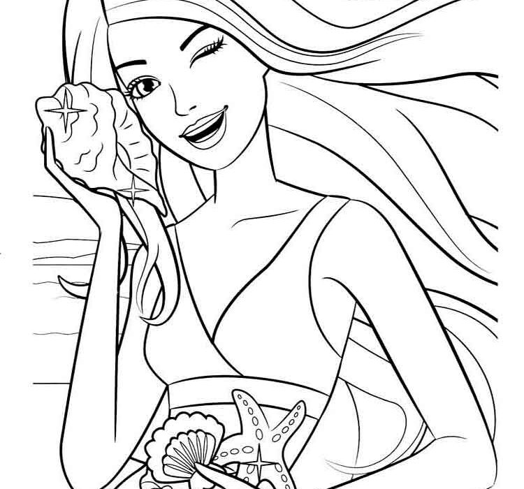 Desenho da Barbie para Colorir