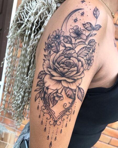 tatuagem-feminina-floral