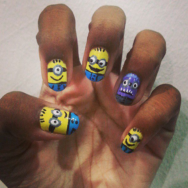 Minions Decorated Nail