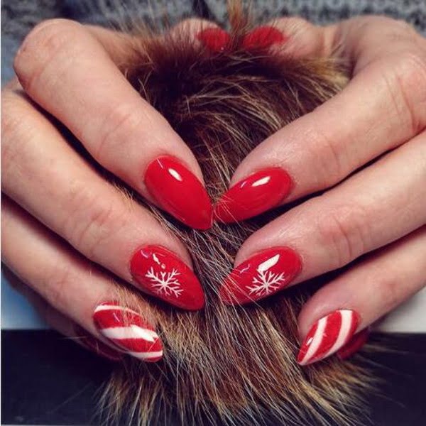 Red Decorated Nail