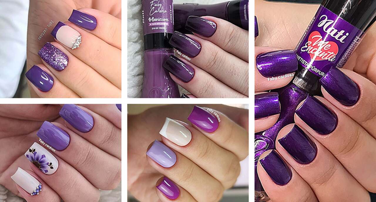 unhas-decoradas-lilas-e-branco