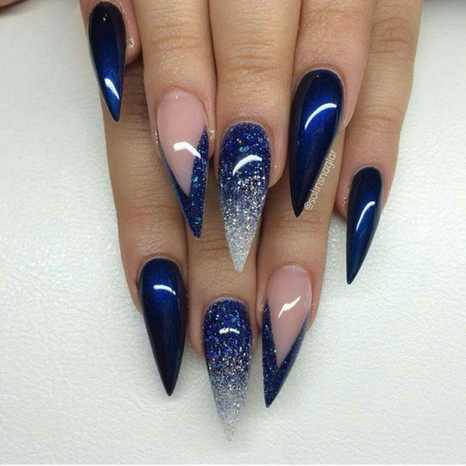 Unhas Stiletto Decoradas