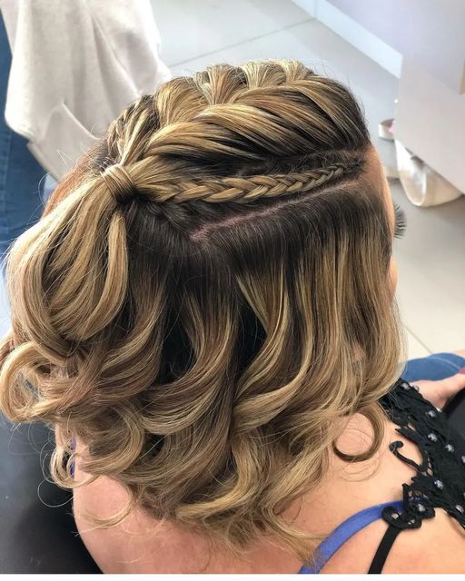 penteado madrinha cabelo curto