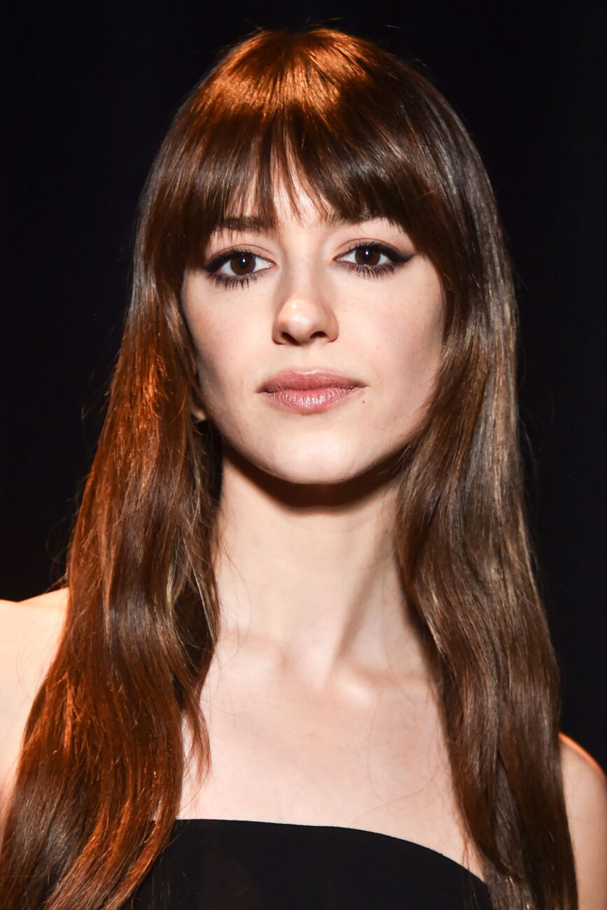 Celebrity Long Haircut with Bangs