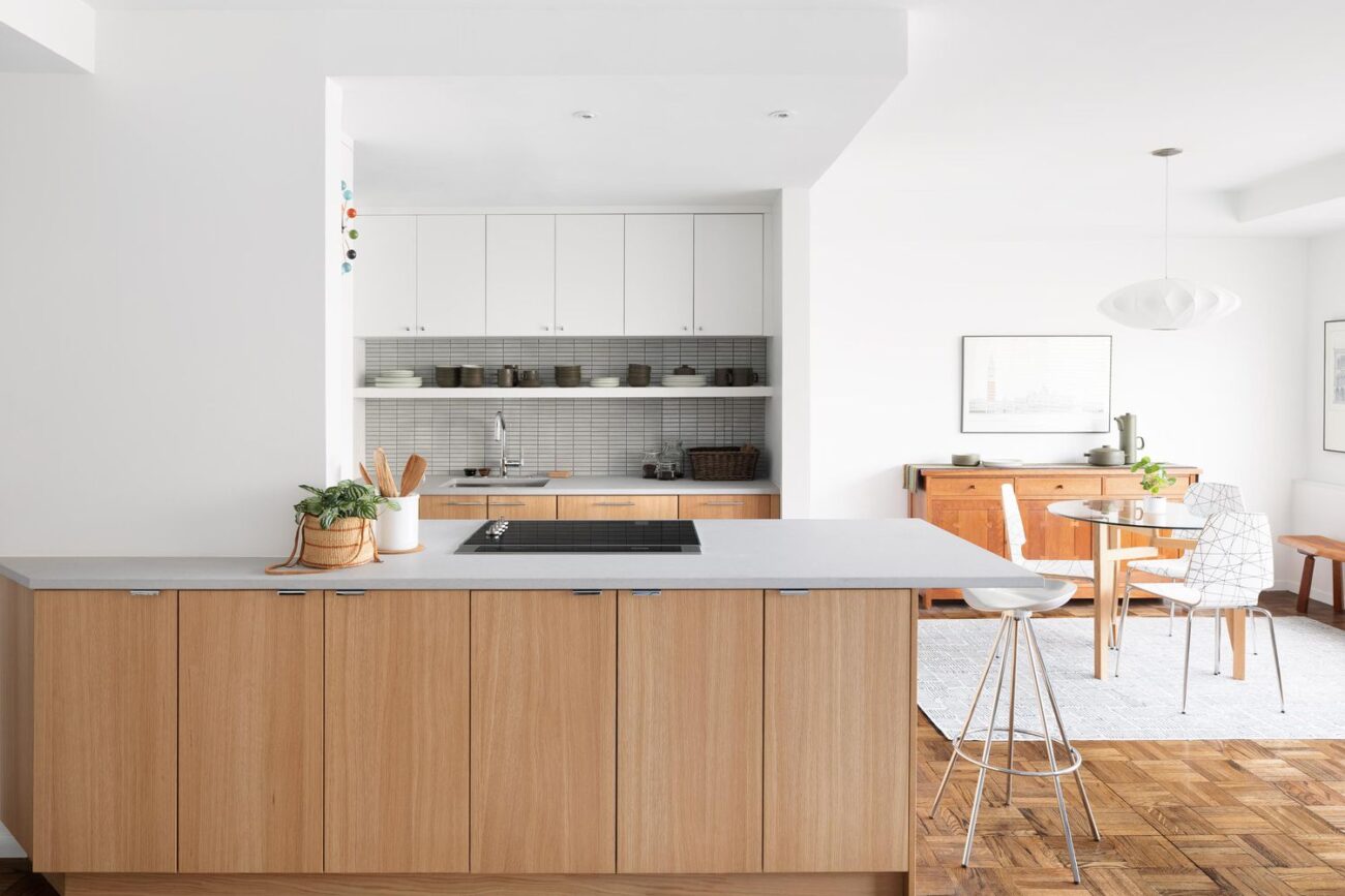 White Kitchen with Wood