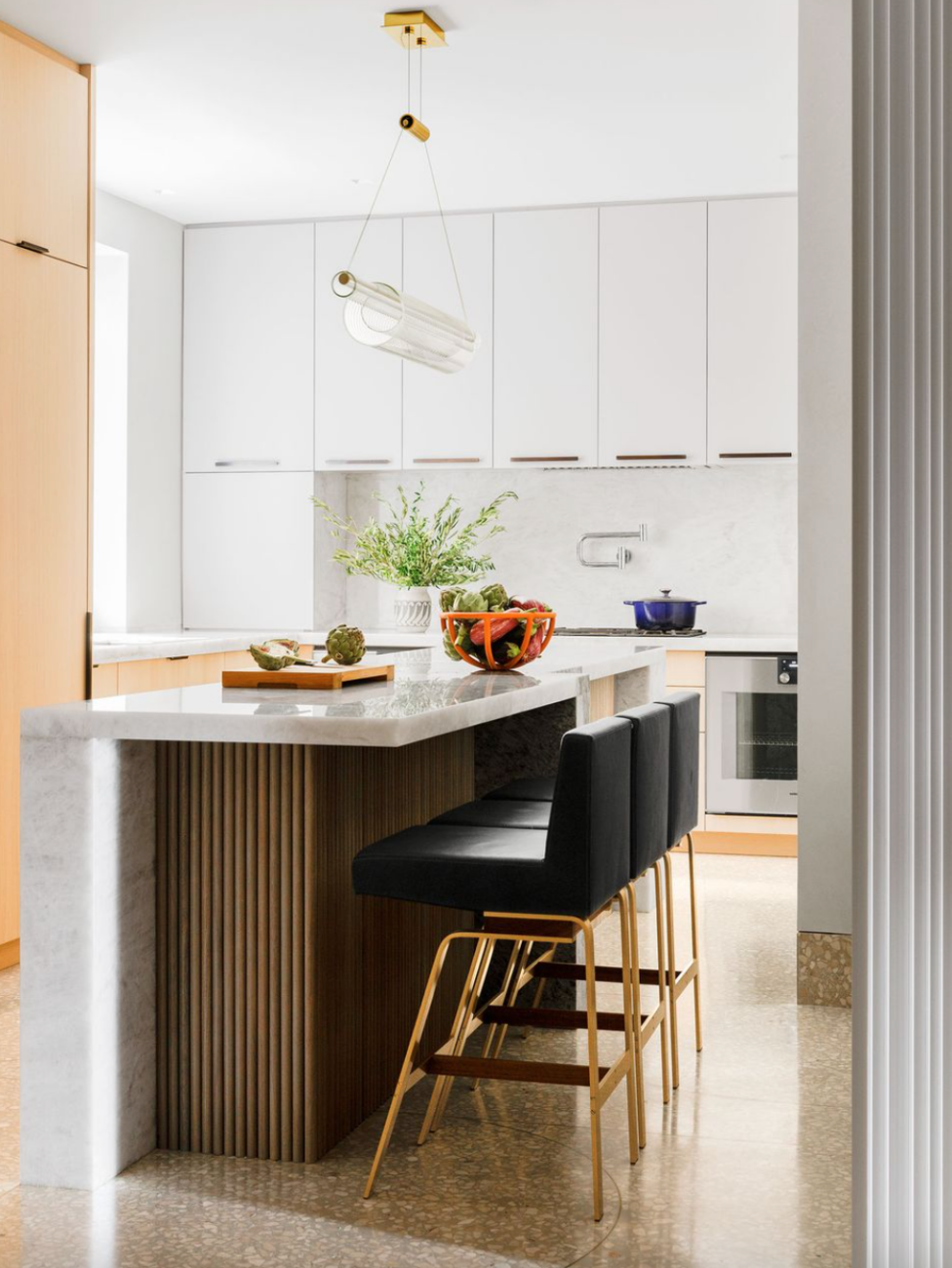 White Kitchen with Wood