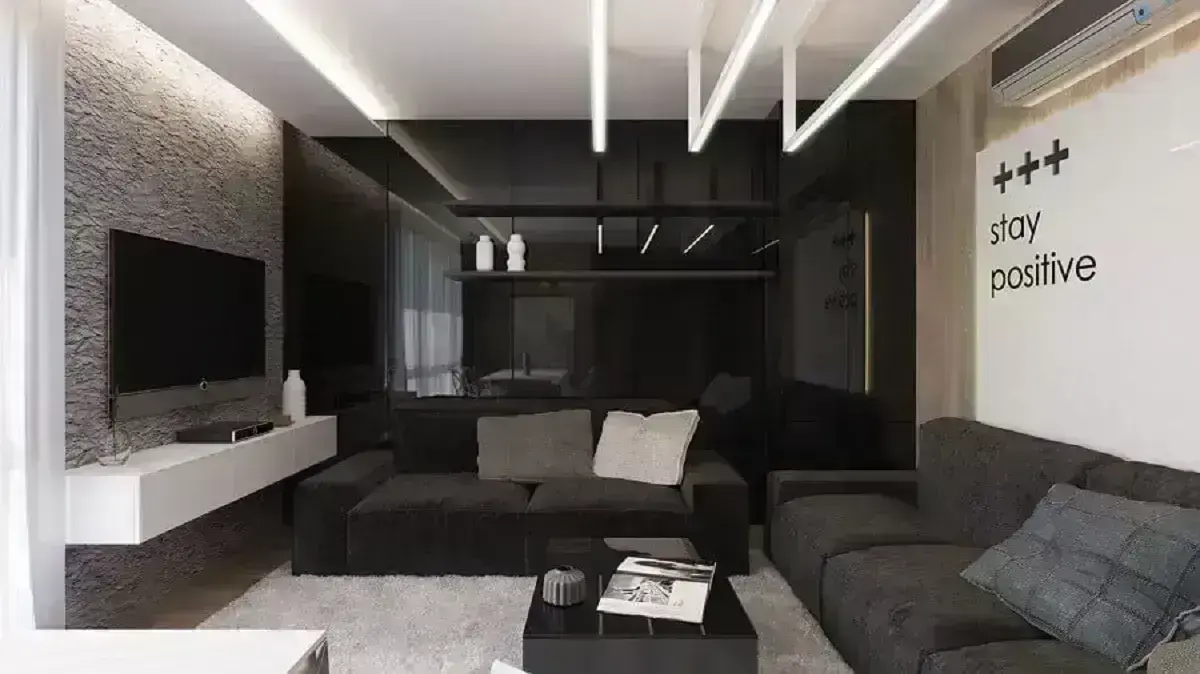 decoracao-de-sala-com-sofa-preto