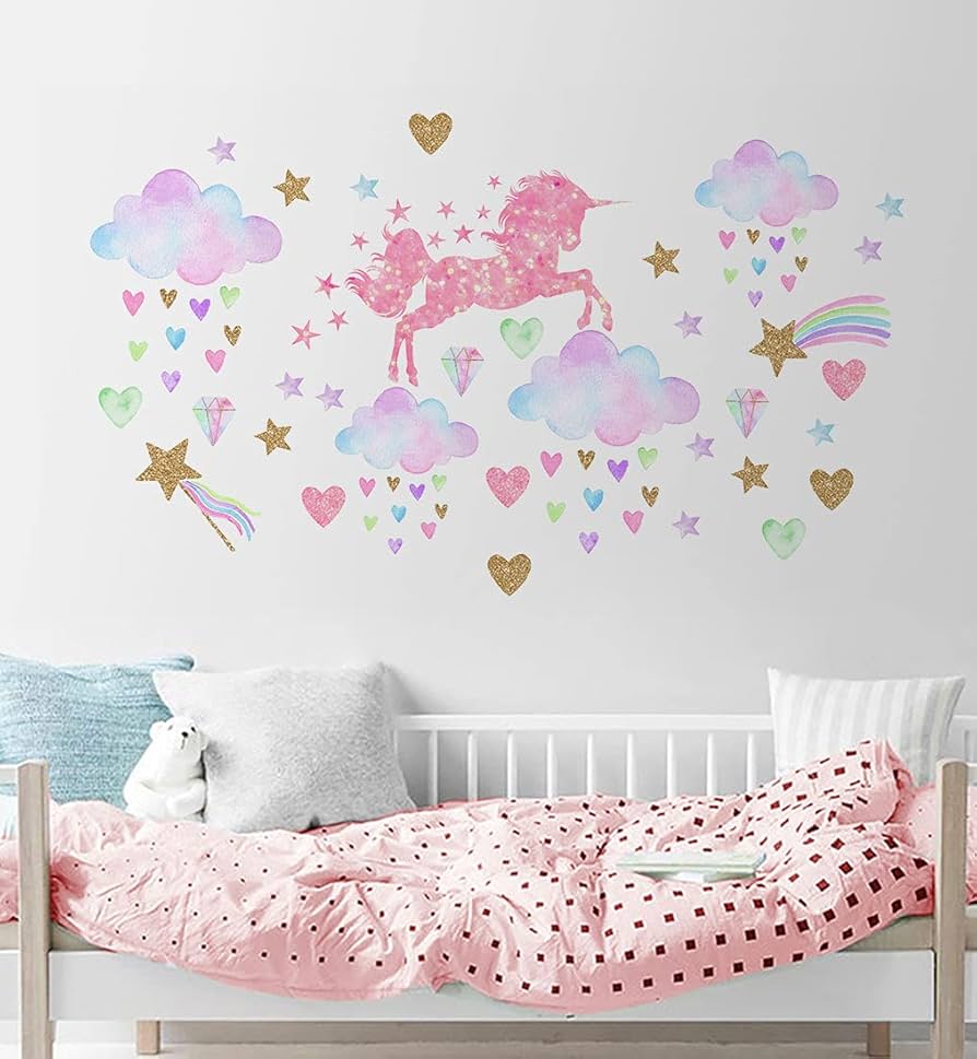 unicorn themed baby room