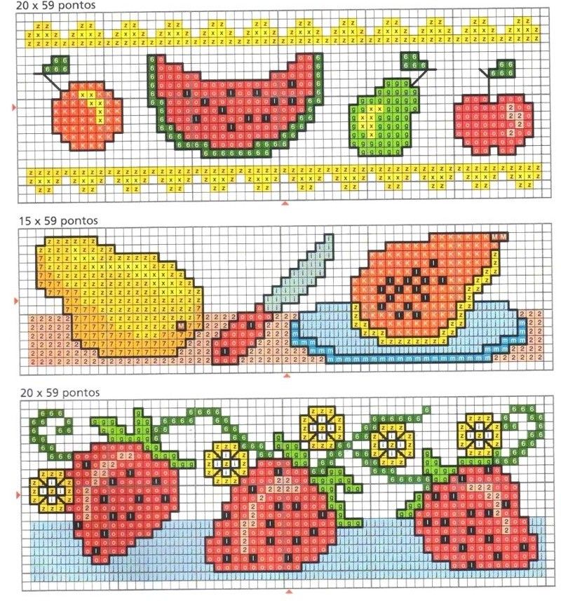 Graficos Frutas Em Ponto Cruz