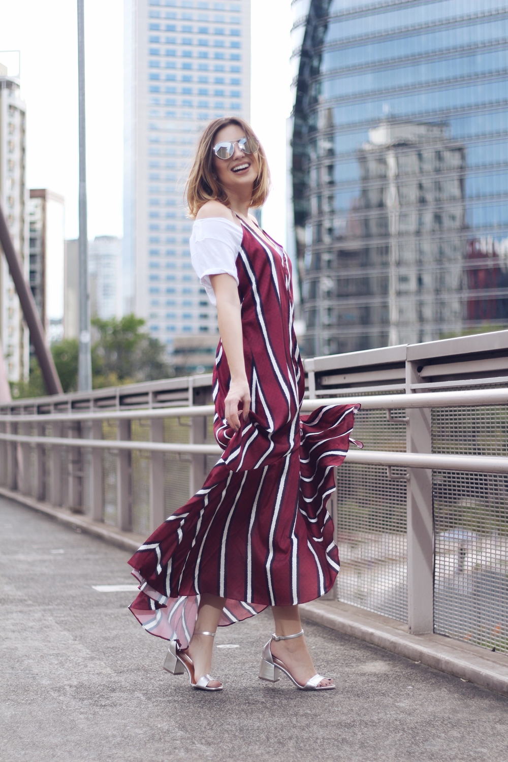 Look com Sandália Salto Bloco