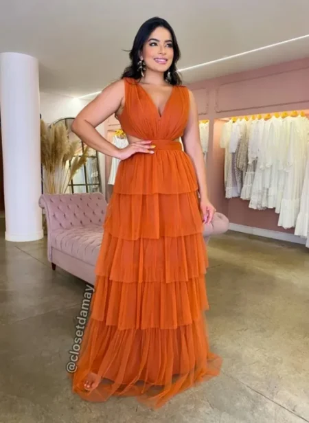 maquiagem-para-vestido-laranja