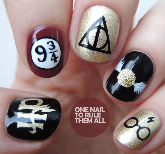 Unha Decorada Harry Potter