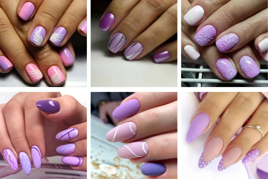 unhas-decoradas-lilas-e-branco