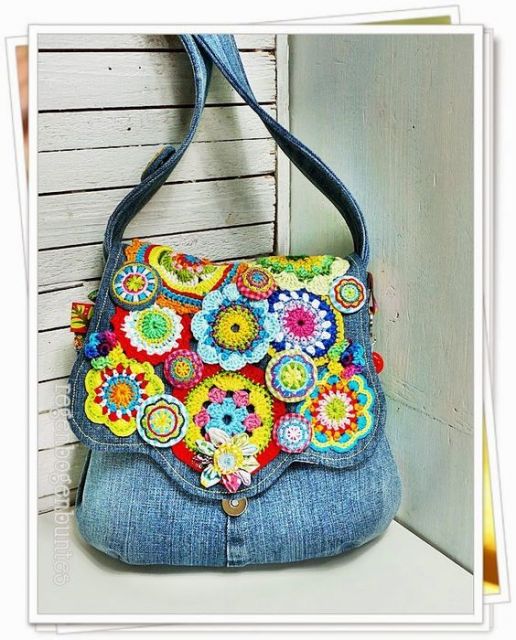 Modelos de Artesanatos Faceis Bolsa Jeans