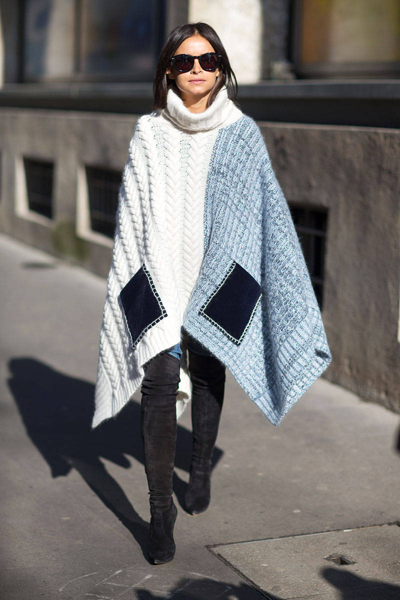 Fashion Look with Poncho