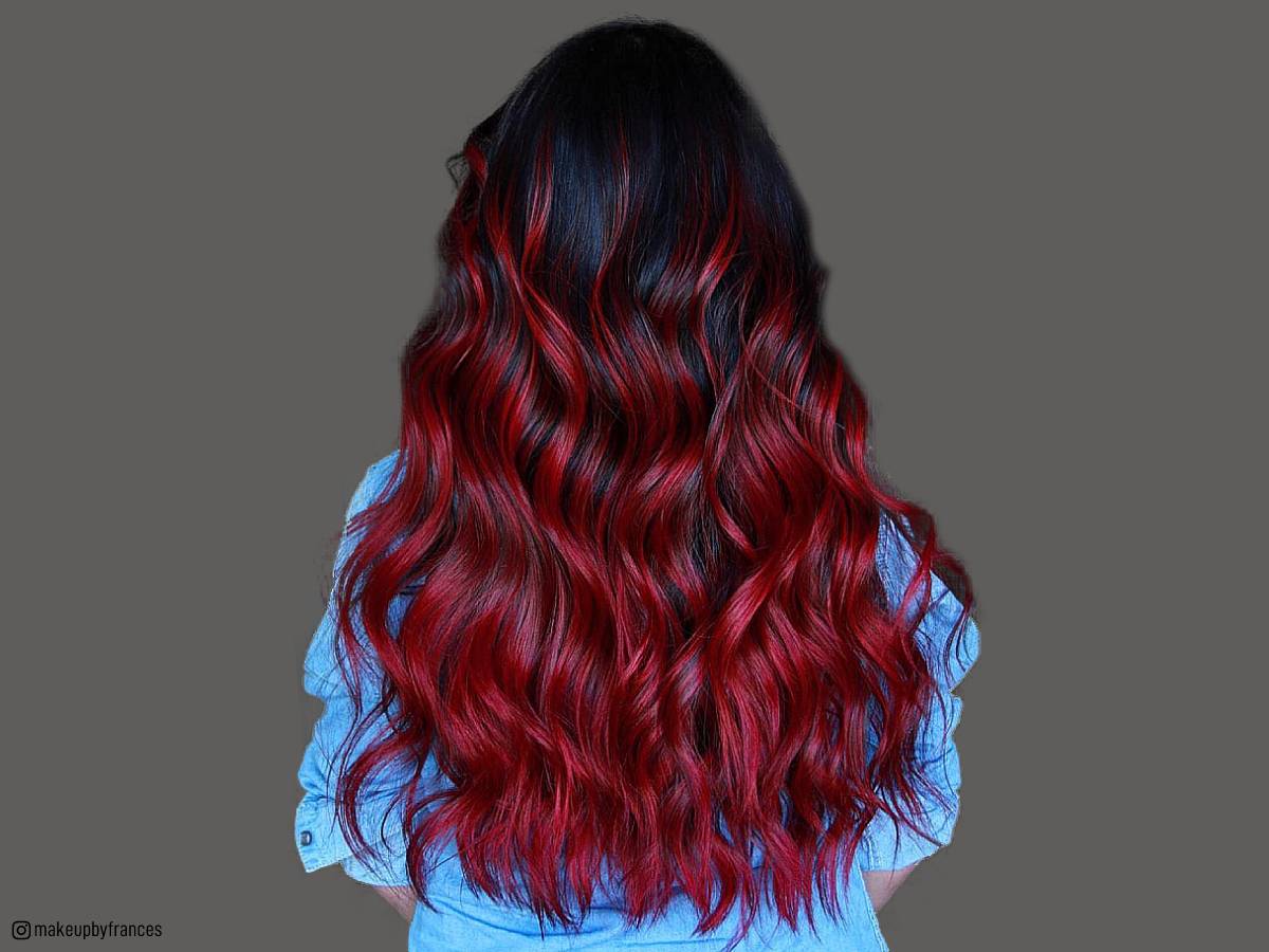 ombre hair red