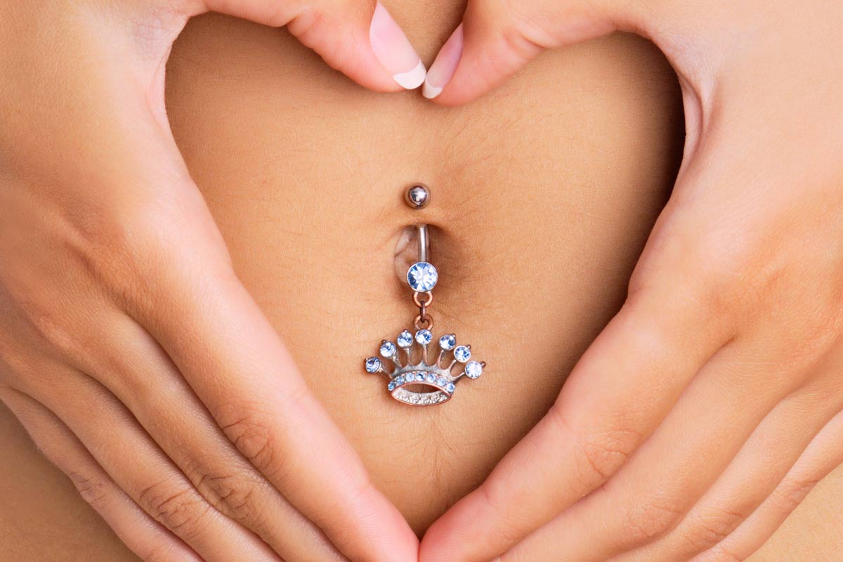 Belly button piercing